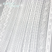 Load image into Gallery viewer, (5 yards/roll) white lace fabric Webbing Decoration packing Material roll wholesale