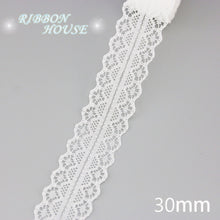 Load image into Gallery viewer, (5 yards/roll) white lace fabric Webbing Decoration packing Material roll wholesale