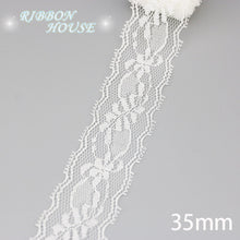 Load image into Gallery viewer, (5 yards/roll) white lace fabric Webbing Decoration packing Material roll wholesale