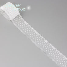 Load image into Gallery viewer, (5 yards/roll) white lace fabric Webbing Decoration packing Material roll wholesale
