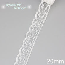 Load image into Gallery viewer, (5 yards/roll) white lace fabric Webbing Decoration packing Material roll wholesale