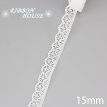 Load image into Gallery viewer, (5 yards/roll) white lace fabric Webbing Decoration packing Material roll wholesale