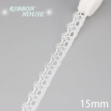 Load image into Gallery viewer, (5 yards/roll) white lace fabric Webbing Decoration packing Material roll wholesale