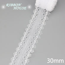 Load image into Gallery viewer, (5 yards/roll) white lace fabric Webbing Decoration packing Material roll wholesale