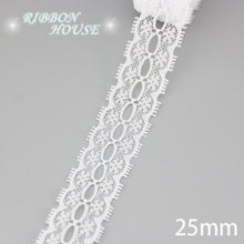 Load image into Gallery viewer, (5 yards/roll) white lace fabric Webbing Decoration packing Material roll wholesale