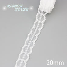 Load image into Gallery viewer, (5 yards/roll) white lace fabric Webbing Decoration packing Material roll wholesale