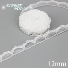 Load image into Gallery viewer, (5 yards/roll) white lace fabric Webbing Decoration packing Material roll wholesale
