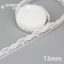 Load image into Gallery viewer, (5 yards/roll) white lace fabric Webbing Decoration packing Material roll wholesale