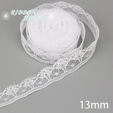 Load image into Gallery viewer, (5 yards/roll) white lace fabric Webbing Decoration packing Material roll wholesale