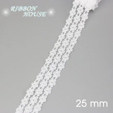 Load image into Gallery viewer, (5 yards/roll) white lace fabric Webbing Decoration packing Material roll wholesale