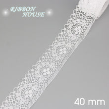 Load image into Gallery viewer, (5 yards/roll) white lace fabric Webbing Decoration packing Material roll wholesale
